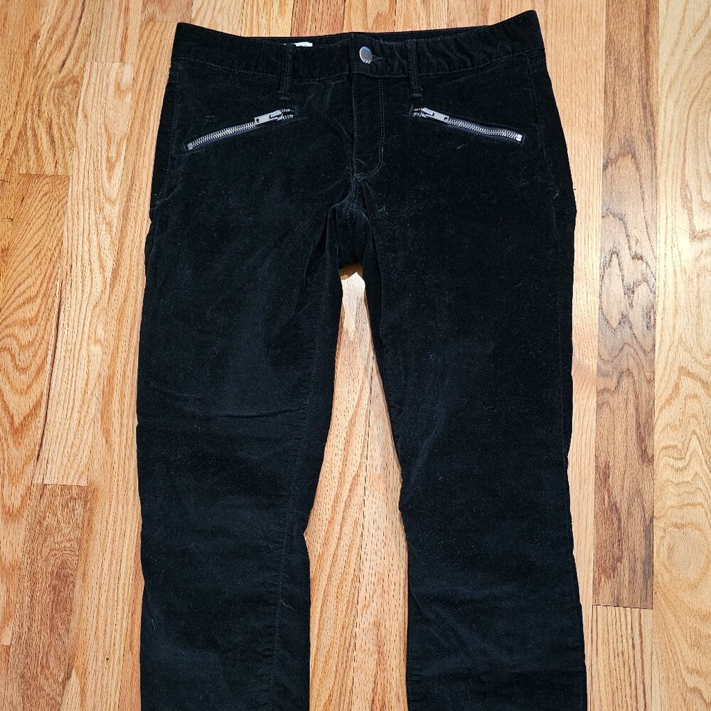 Gap Always Skinny Velvet Type Crop Zippers New Year's Eve